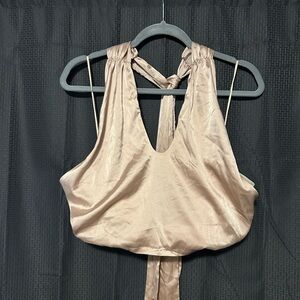NEW Vestique Online Boutique Champagne Problems Halter Top Women’s Size Large